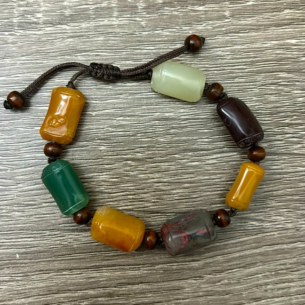 Natural multi stone bracelet